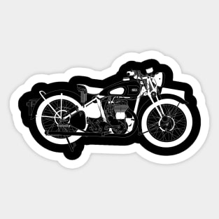 BSA M20 White Outline T-Shirt Sticker